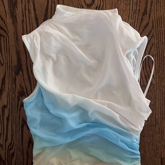 Commense Gradient Mesh Backless Maxi Dress - Picture 6 of 7